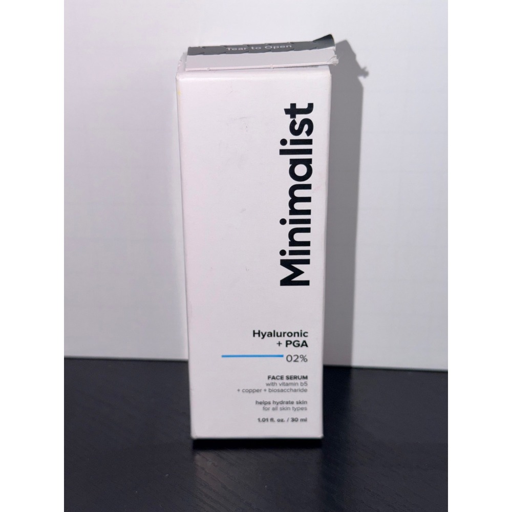 Minimalist Hyaluronic + PGA 02% Face Serum with Vitamin B5 30ml Hydrating Serum